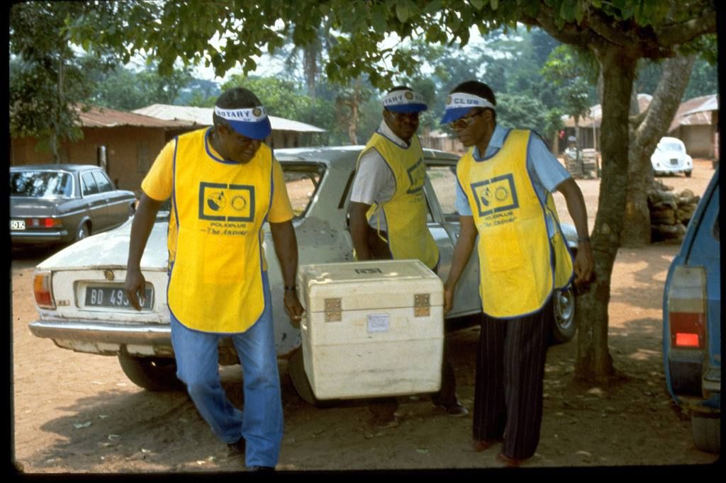 Polio vaccine arriving.